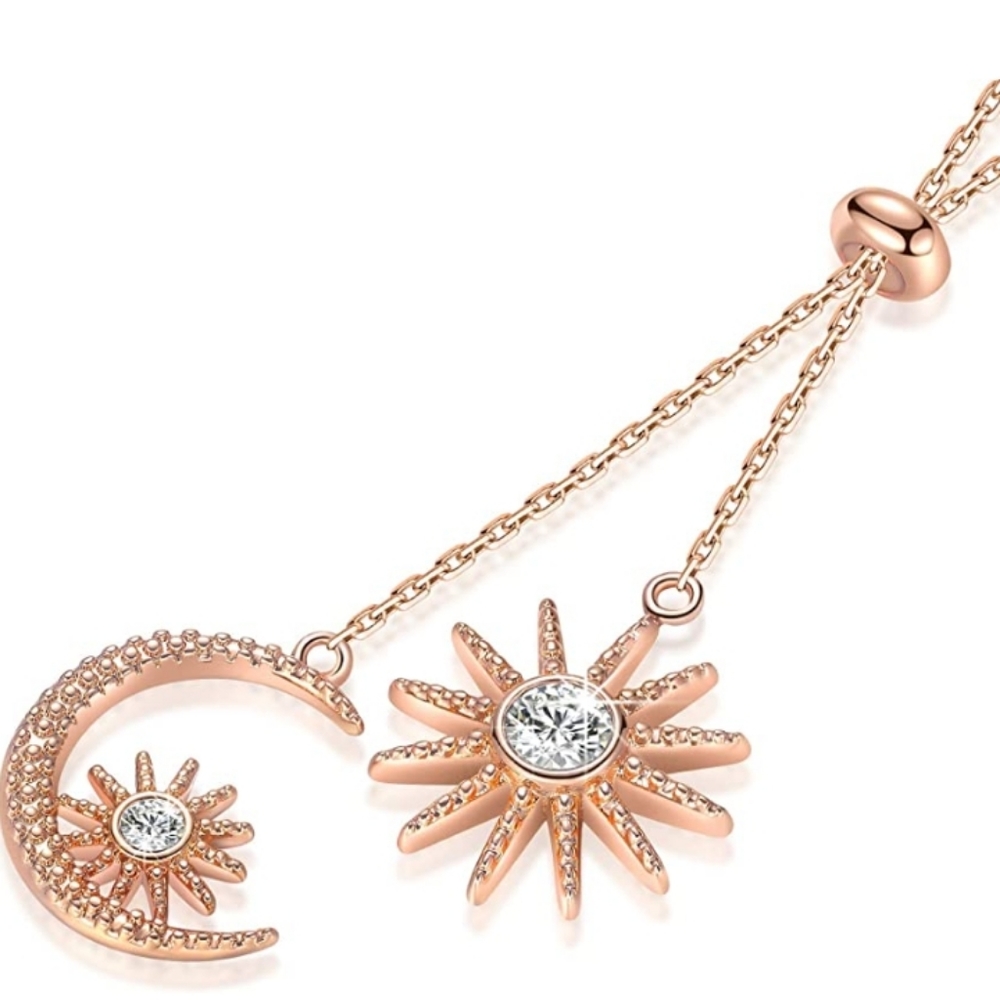 New Women's St. Claire 925 Sterling Silver Rose Gold Plated Necklace - Picture 4 of 5